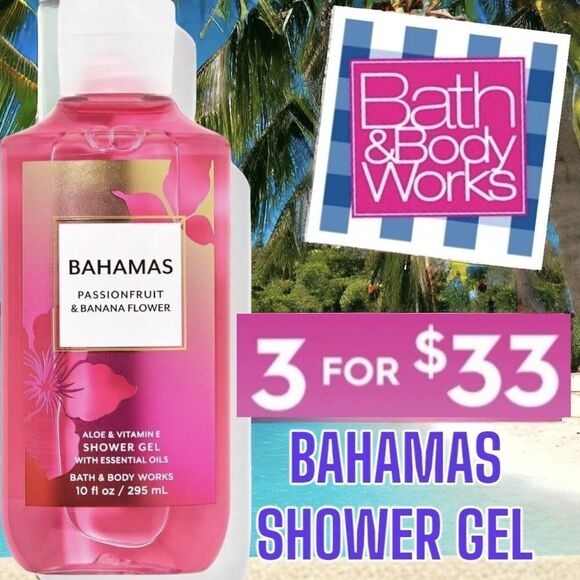 Bath and Body Works Bahamas Passionfruit & Banana Flower Body Wash - Picture 1 of 5